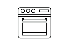 Oven Line Art Style Kitchen Icon