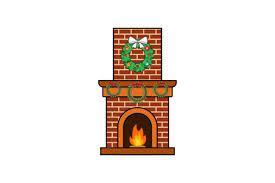Wreath Decor Fireplace Icon