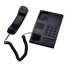 Black Corded Phone Desk Landline Phone