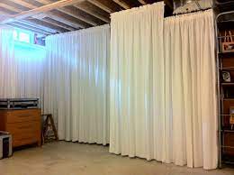 Curtain Unfinished Basement Walls