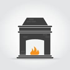 Wood Burning Stove Flame Icon Vector