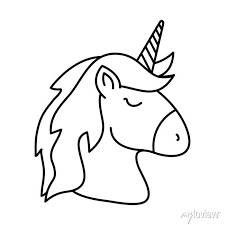 Head Of Cute Unicorn Fantasy Isolated