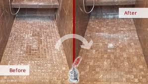 Marble Shower Is Free Of Soap Scum Stains