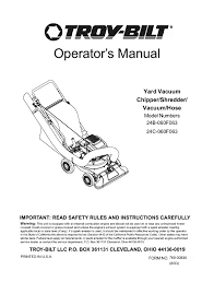 Chipper Shredder Manuals