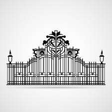 Free Vector Ornamental Gate Isolated