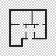 House Plan Simple Flat Icon Vector