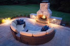 Outdoor Kitchen And Fireplace Rock In
