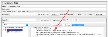 how to save response data in jmeter