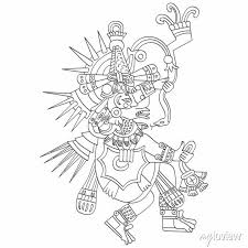 Aztec God Of Wind And Air Canvas Prints