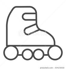 Roller Skate Icon Thin Line For Web And