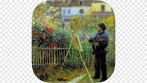 Monet Painting In His Garden At