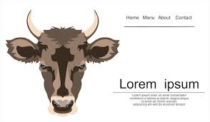 Design Vector Cow Logo Farm Animals
