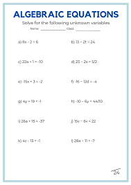 Two Step Linear Algebra Worksheet In
