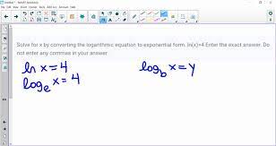 Converting The Logarithmic Equation