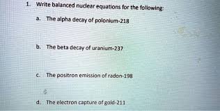 Beta Decay Of Uranium 237