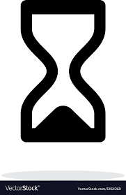 Hourglass Ended Icon On White