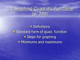 Ppt 1 1 Graphing Quadratic Functions