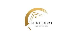 Paint House Logo Design Renovation Icon