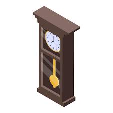 Wall Pendulum Clock Icon Isometric Of