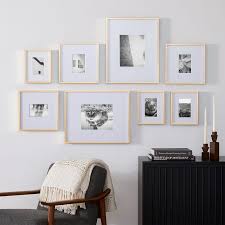The Family Photo Wall Gallery Frames Set Metal Polished Brass Set Of 8 West Elm