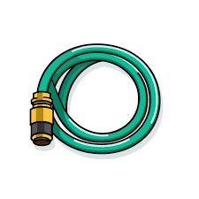 Flat Icon Vector Of A Green Hose