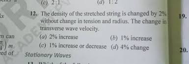 The Density Of The Stretched String Is