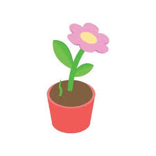 3d Flower Pot Vector Art Icons And