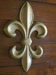 Fleur De Lis Wall Decor Antique Gold