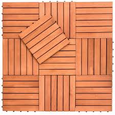 Wood Interlocking Deck Tile