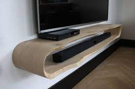 Curved Tv Cabinet Rustic Oak 130cm