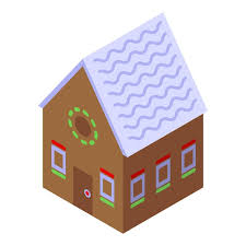 Homemade Gingerbread House Vector Icon
