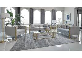 Glam Light Gray Sofa Caravana Furniture
