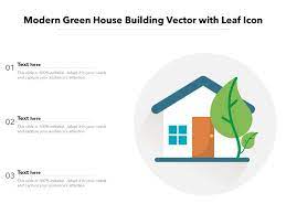 Modern Green House Building Vector With