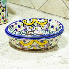 Talavera Style Ceramic Soap Dish From