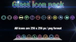 Here Is The Glass Icon Pack Which