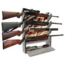 4 Gun Wall Rack With Storage Americana