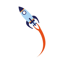 Space Rocket Icon Colorful Design