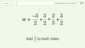 Linear Equation With One Unknown Solve