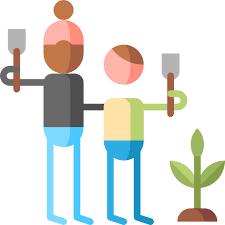 Gardening Puppet Characters Flat Icon
