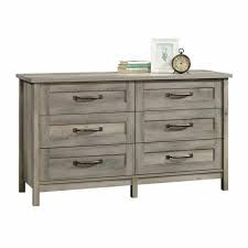 6 Drawer Dresser Rustic Gray Finish