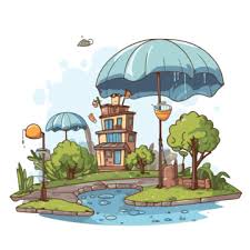 Cartoon Umbrella Vector Art Png Images