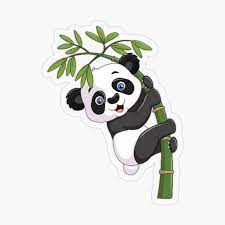 Cute Little Panda On A Bamboo Tree