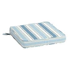 Arden Selections Profoam Essentials Outdoor Seat Cushion 20 X 20 French Blue Linen Stripe