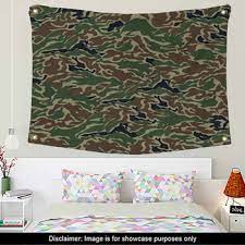 Camouflage Wall Decor In Canvas Murals