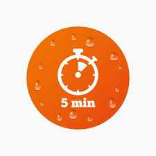 Timer Sign Icon 5 Minutes Stock Vector