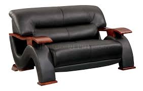 Black Leather 3pc Modern Living Room