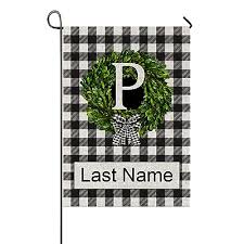 P Monogram Garden Flag Buffalo