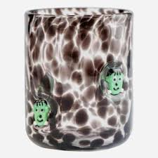 Black Confetti Frankenstein Icon Glass