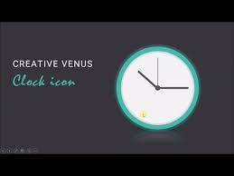 How To Create Flat Style Clock Icon In