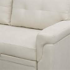 Naomi Home Jenny Tufted Sectional Sofa Sleeper With Storage Chaise Color White Fabric Air Leather